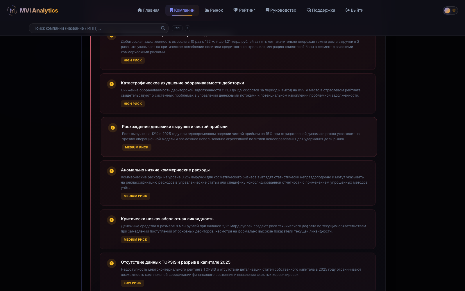 AI-отчёт по компании
